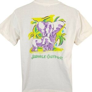 Enchanted Kingdom T Shirt Mens Size Medium Vintage 90s Jungle Outpost Elephant